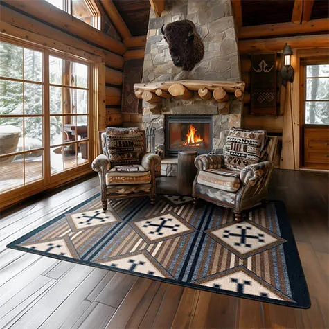 Bison Black Russet Rugs