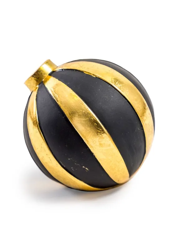Black & Gold Decorative Bauble Ornament