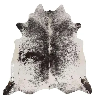 Black and White Peppered Cowhide Rug sectional couch, U-shape sofa