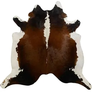Black Brown White Regular Cowhide Rug USA rug, patriotic rug
