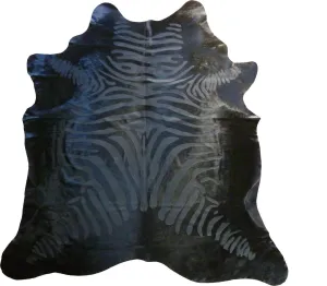 Black Zebra Etched Cowhide Rug fire pit, outdoor fire bowl