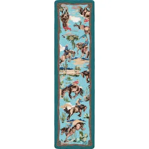 Blue Bronc Western Floor Runner folding guest bed, rollaway bed