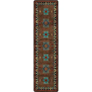 Blue Zircon Southwestern Floor Runner folding guest bed, rollaway bed