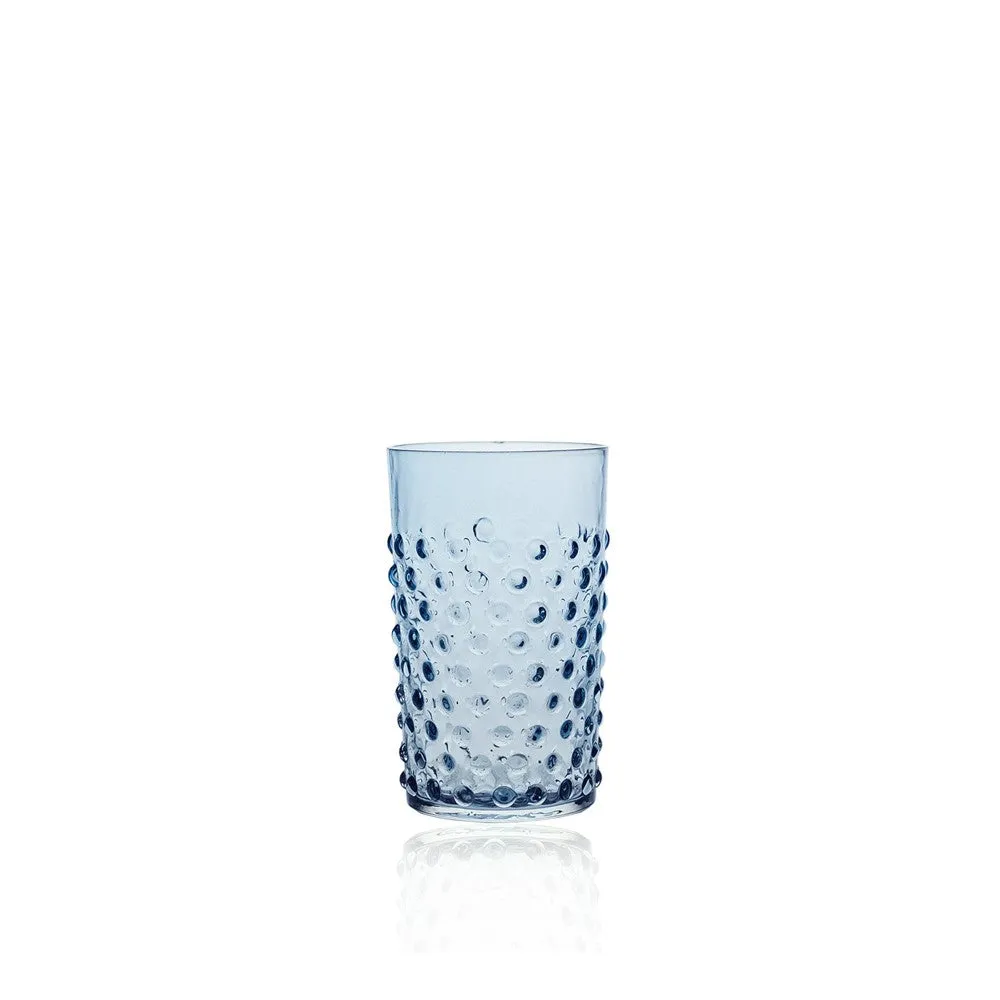 Bobble Set of 6 glass tumblers, Blue Smoke