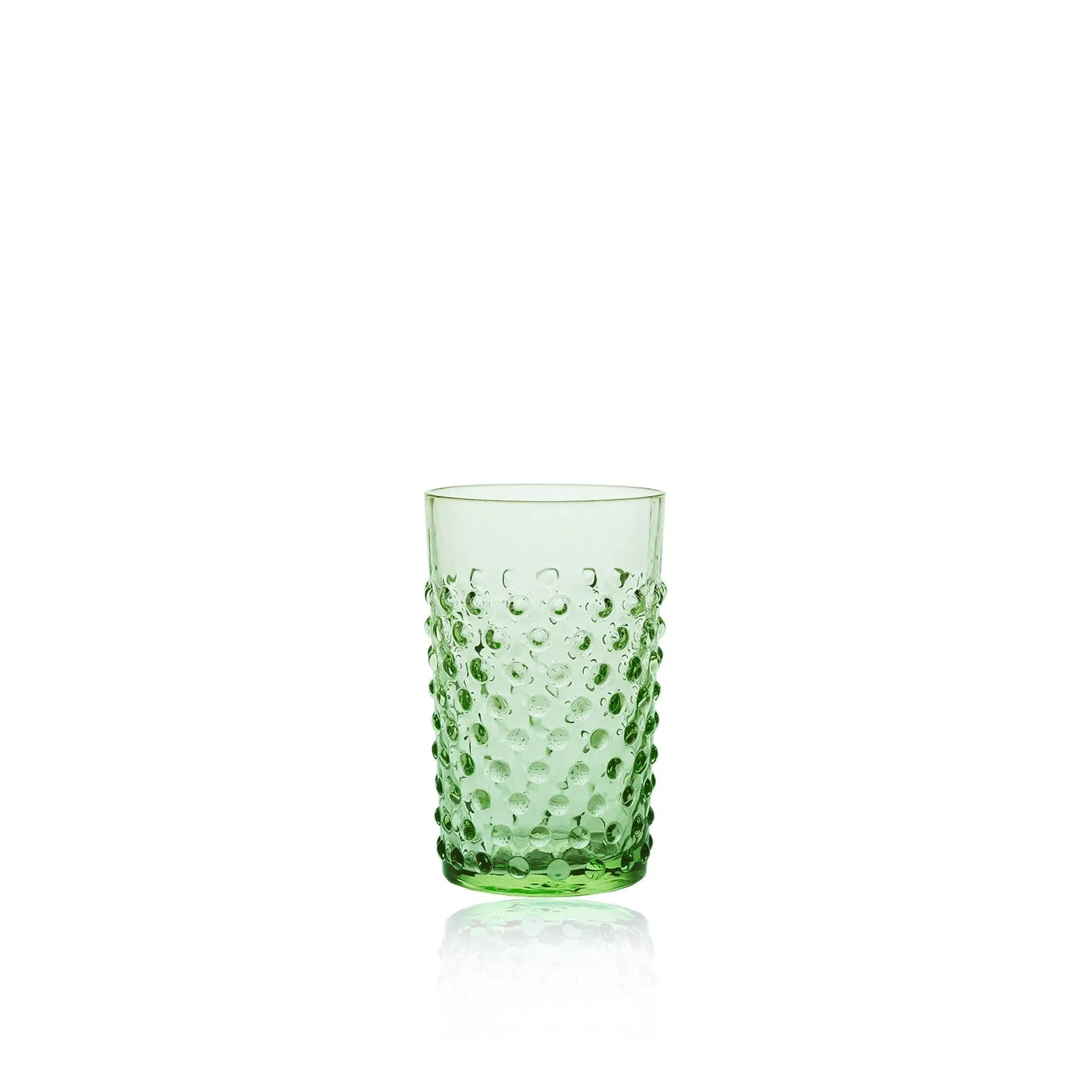 Bobble Set of 6 glass tumblers, Light Green
