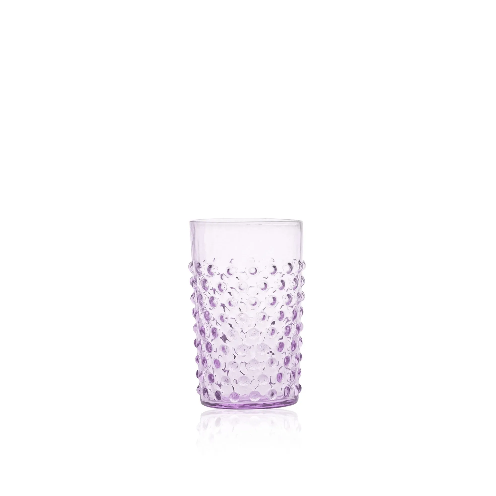 Bobble Set of 6 glass tumblers, Lilac