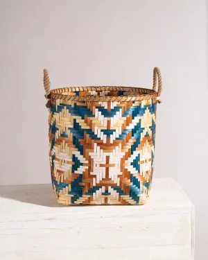 Bolga Bamboo Basket dinnerware set, ceramic plates