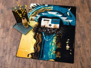 Boogie in Blue - Artist Rugs serving tray, cheese board