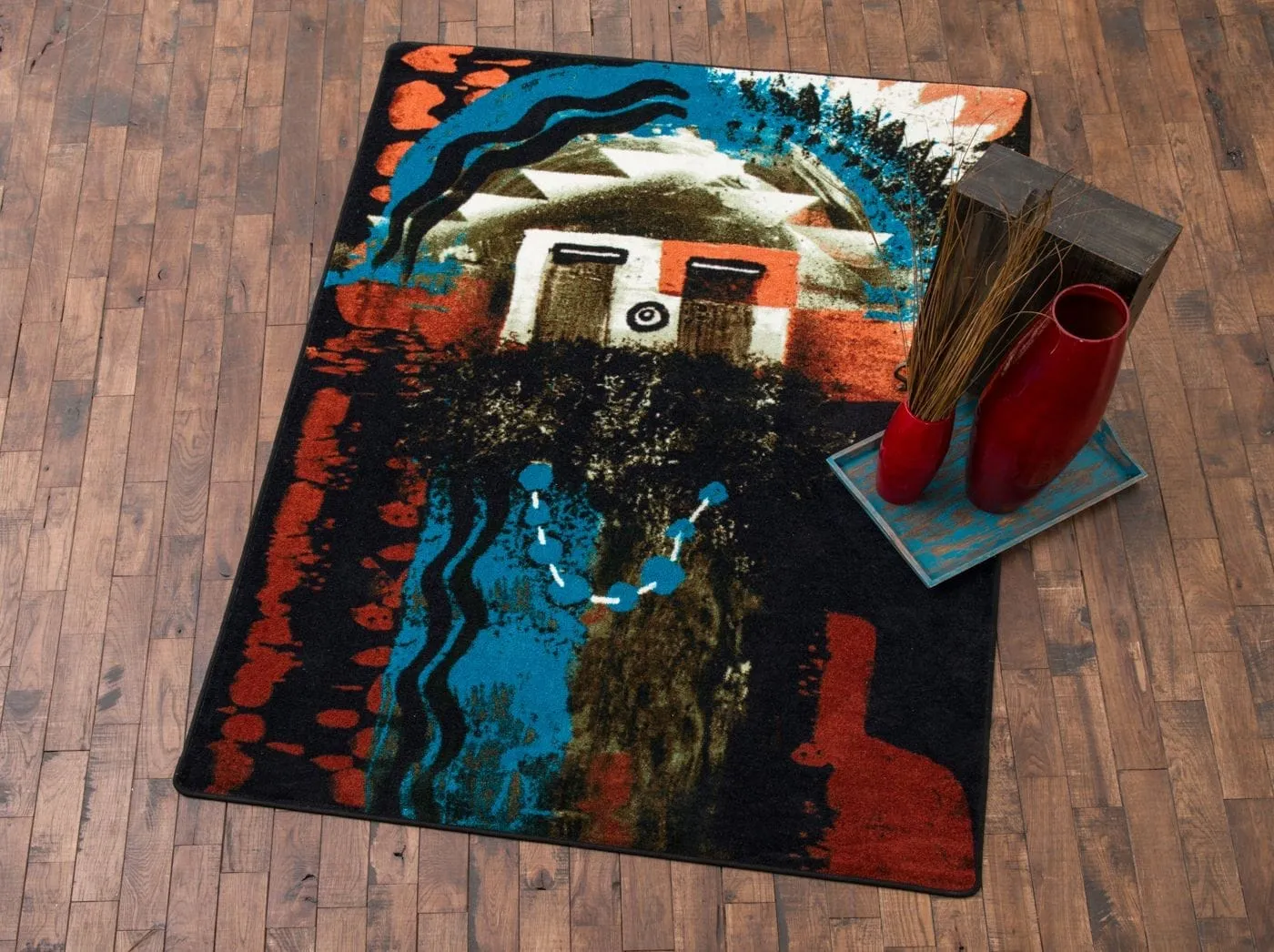 Boogie Red Rust Area Rugs folding guest bed, rollaway bed