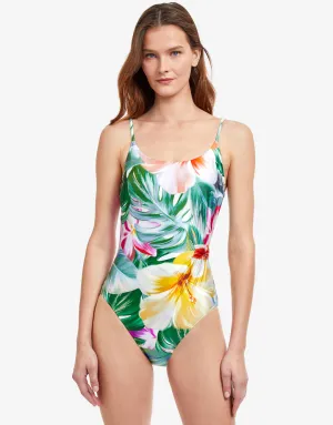 Bora Bora Round Neck Swimsuit - White