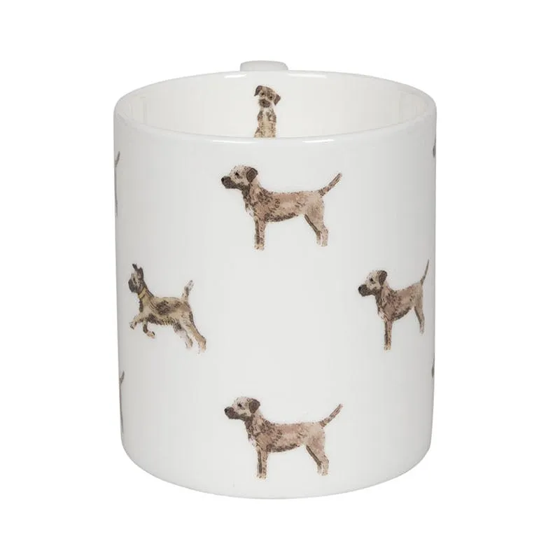 Border Terrier Standard Mug, 275ml, White, Taupe, Brown