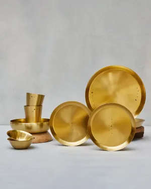 Brass Dinner Set (For 2) chef knife, kitchen knife