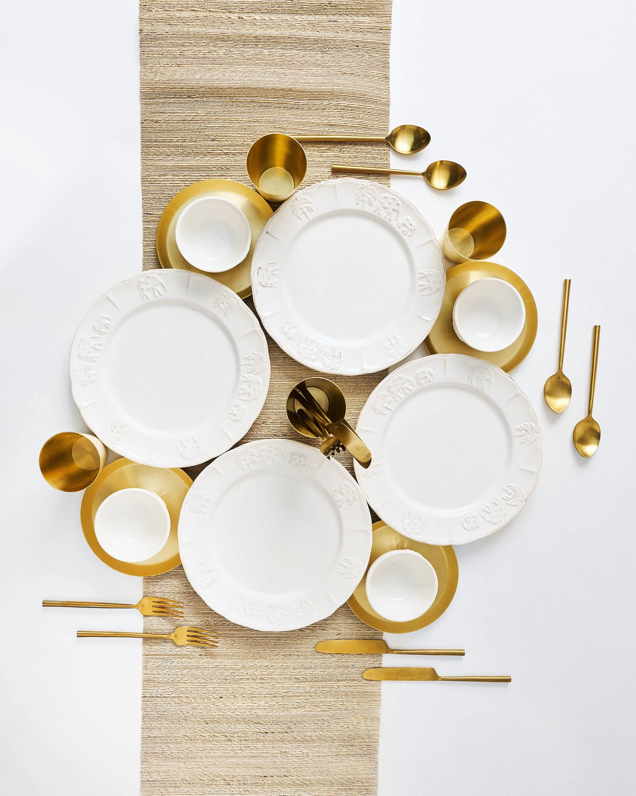 Brass Ele Dinner Set