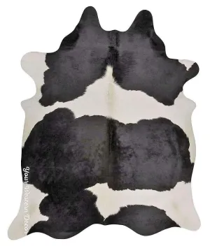 Brazilian Black and White Cowhide Rug wall decor, home accessories