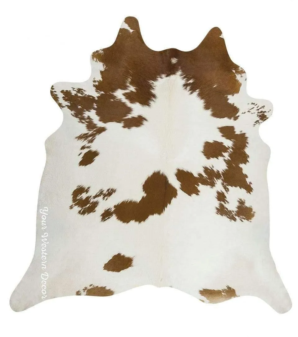 Brazilian Cowhide Rug - Brown & White