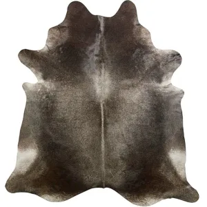 Brazilian Dark Gris Cowhide Rug wall decor, home accessories