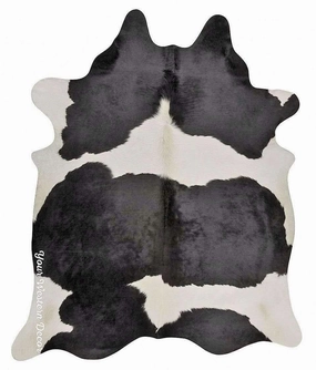 Brazilian Black and White Cowhide Rug sectional couch, U-shape sofa