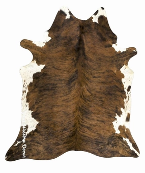 Brazilian Brindle White Belly Cowhide sectional couch, U-shape sofa