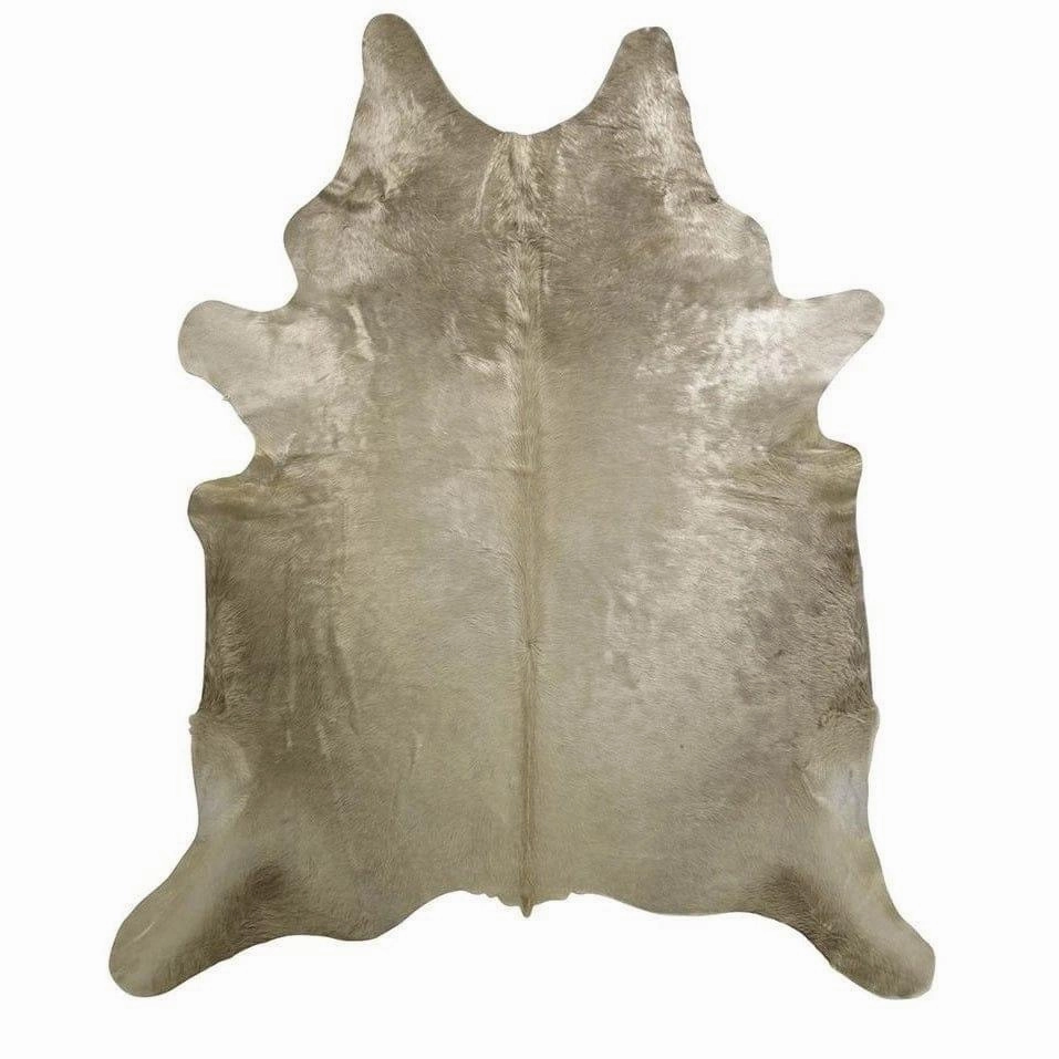 Brazilian Champagne Ivory Cowhide Rug sectional couch, U-shape sofa
