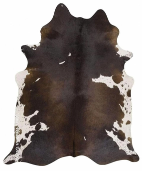 Brazilian Natural Cowhide Rug, Chocolate & White sectional couch, U-shape sofa