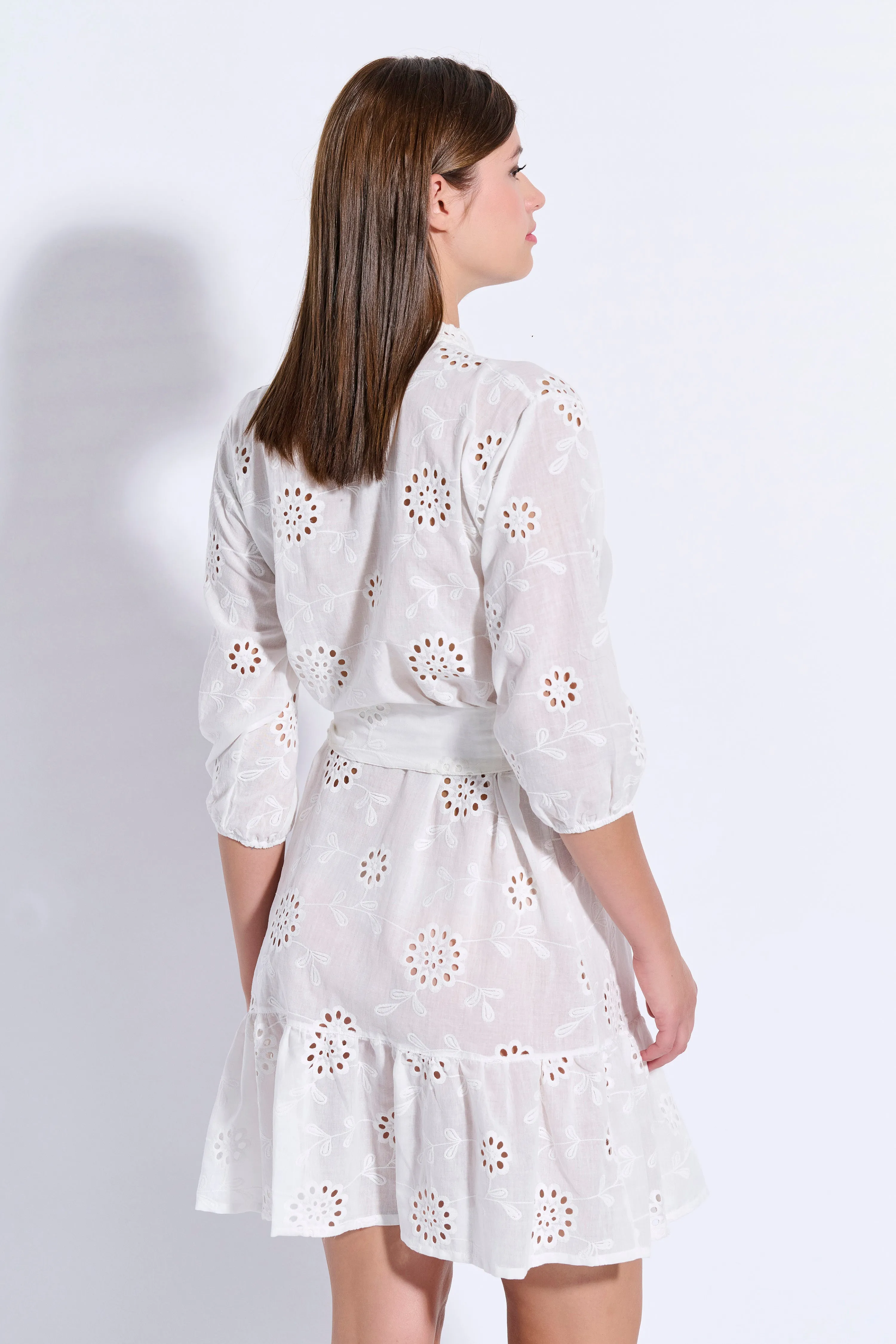 Broderie Shirt Dress (8092)