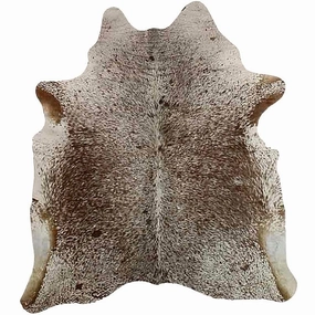 Brown White Salt & Pepper Cowhide Rug sectional couch, U-shape sofa