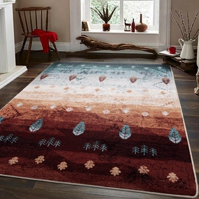 Brushfire Lodge Rugs sectional couch, U-shape sofa