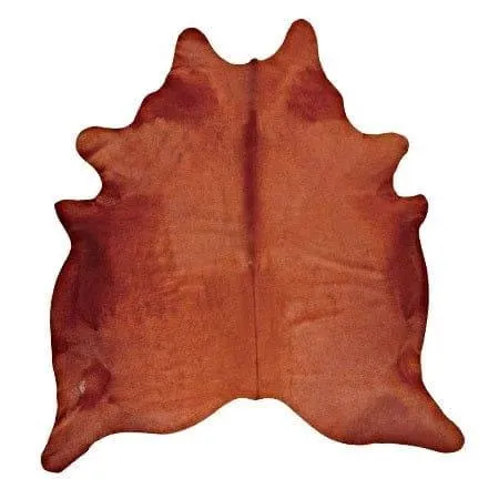 Burnt Orange Dyed Cowhide Rug USA rug, patriotic rug