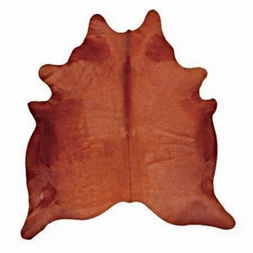 Burnt Orange Dyed Cowhide Rug sectional couch, U-shape sofa