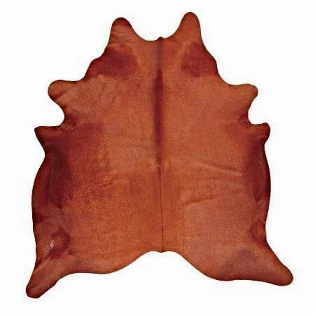 Burnt Orange Dyed Cowhide Rug sectional couch, U-shape sofa