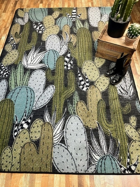 Cacti Cluster Southwest Rugs sectional couch, U-shape sofa