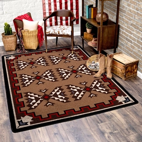 Cami Blanket Rugs in Brown sectional couch, U-shape sofa