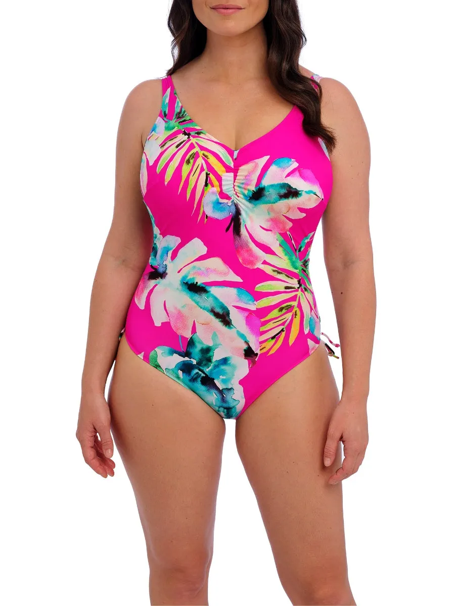 Carabelita V-Neck Swimsuit - Peony