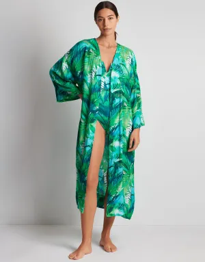 Cartago Palms Poolside Kimono Cover Up - Multi