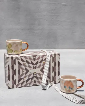 Cashew Mugs (Set of 2) clothes drying rack, folding drying rack