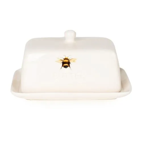 Ceramic Butter Dish with Bee Detail kitchen essentials, utensils set
