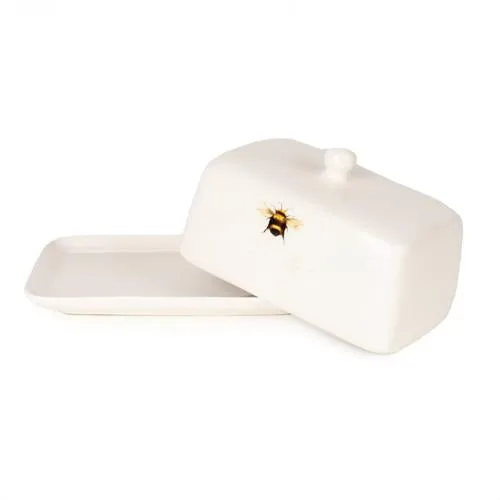Ceramic Butter Dish with Bee Detail