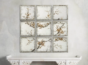 Cerise Wall Mirrors (Set of 9)