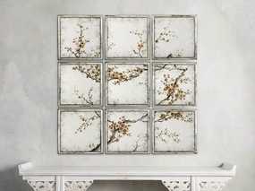 Cerise Wall Mirrors (Set of 9)