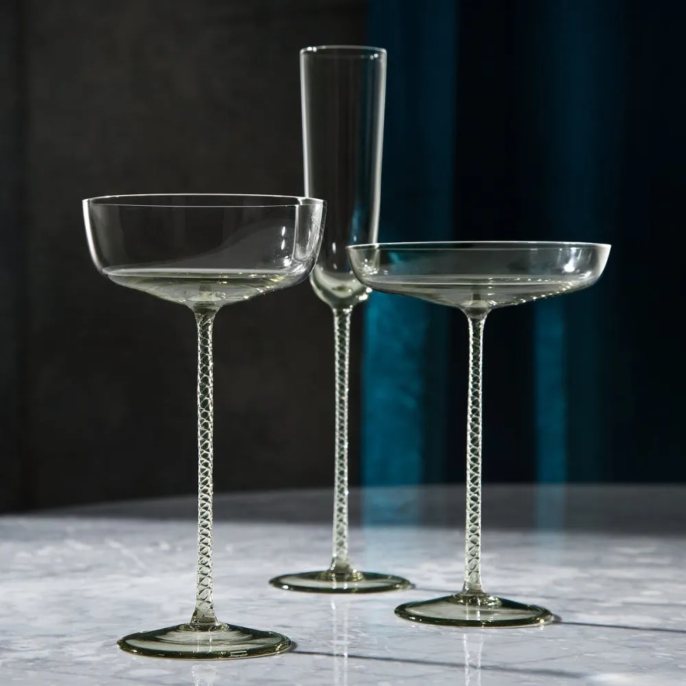 Champagne Theatre Pair of champagne flutes, 120ml, smoke grey