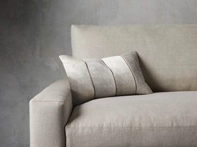 Channel-Stitch Hide Lumbar Pillow