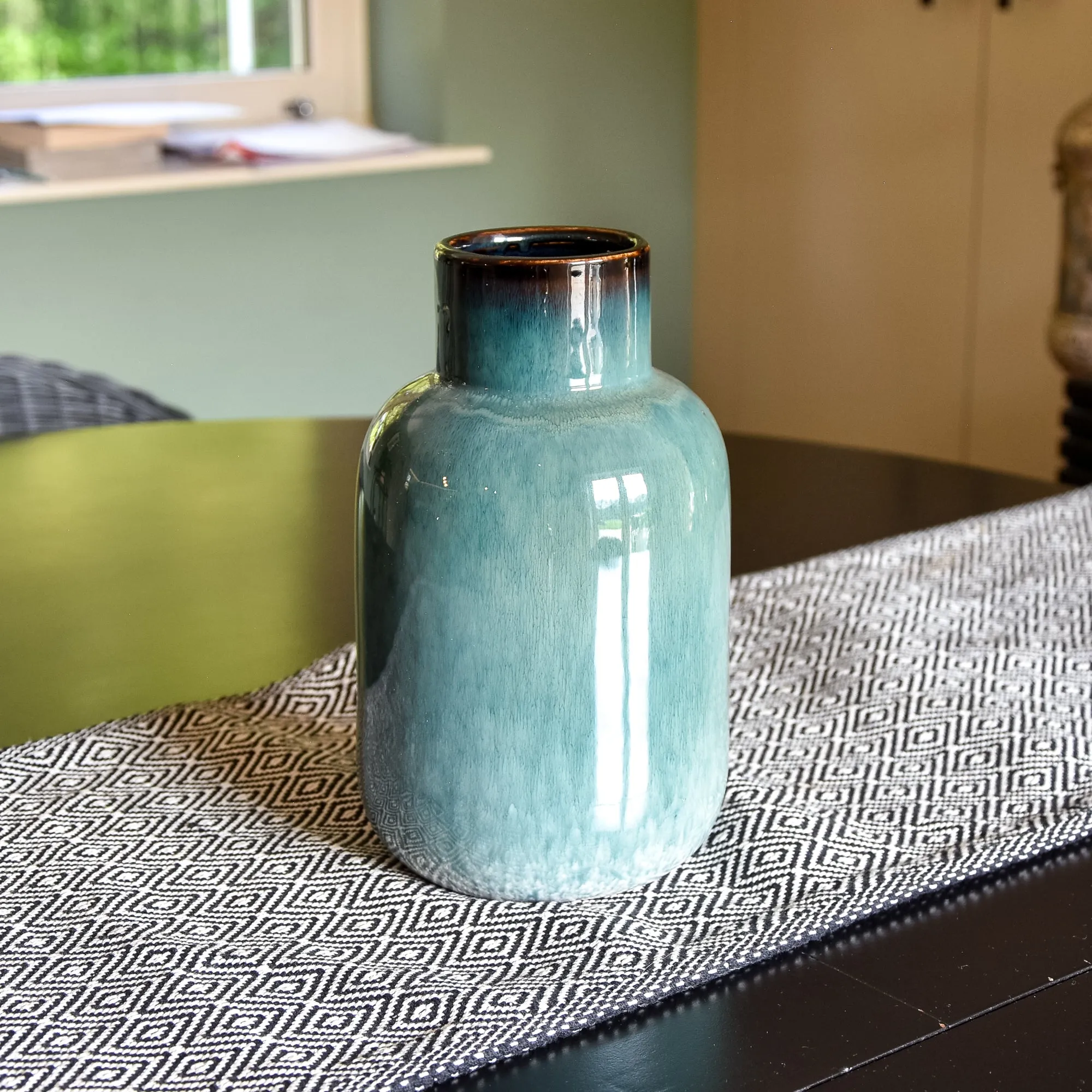 Charming Blue Reactive Glaze Bottle Vase kitchen essentials, utensils set