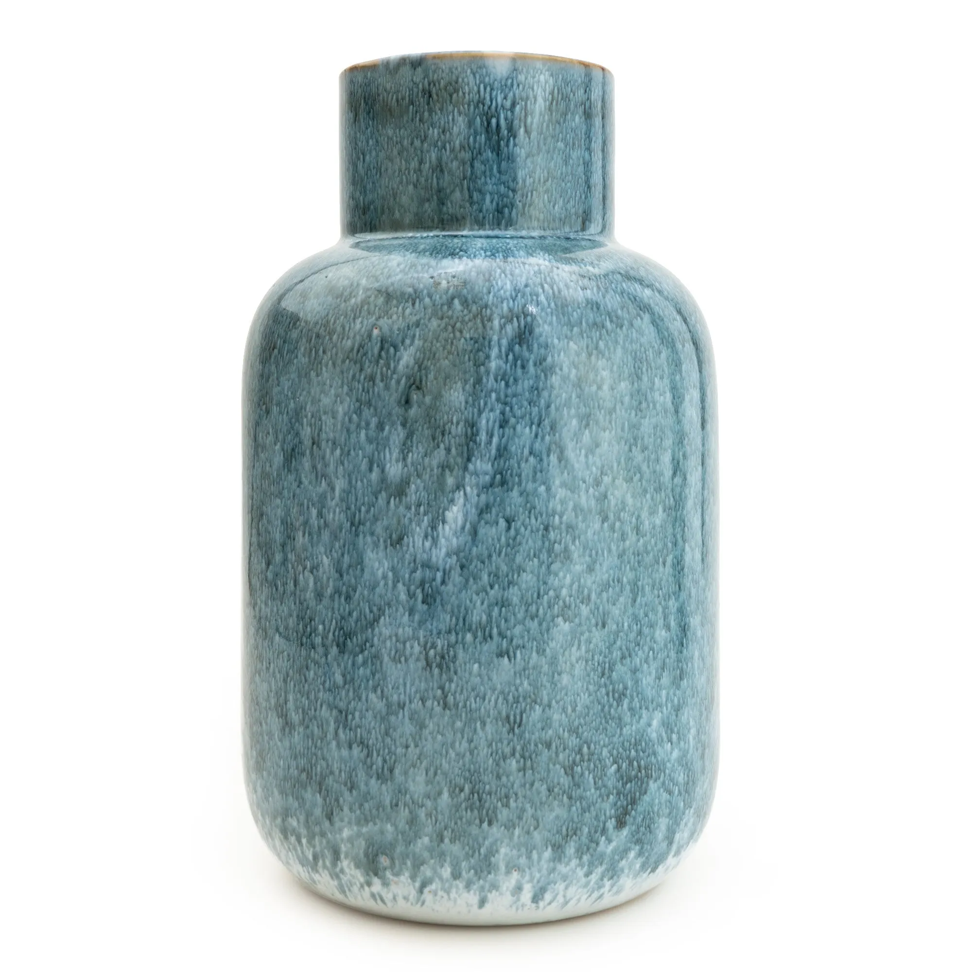 Charming Blue Reactive Glaze Bottle Vase