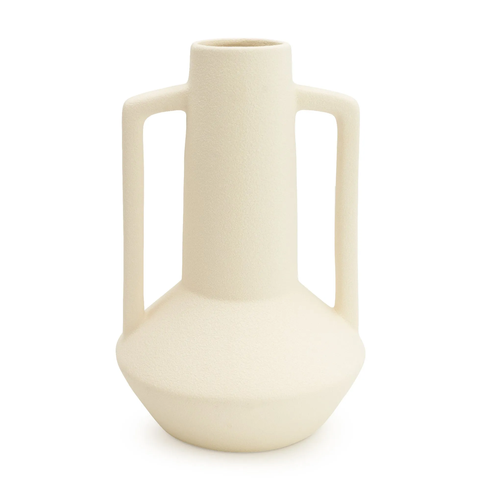 Charming Cream Bottle Vase with Elegant Handles