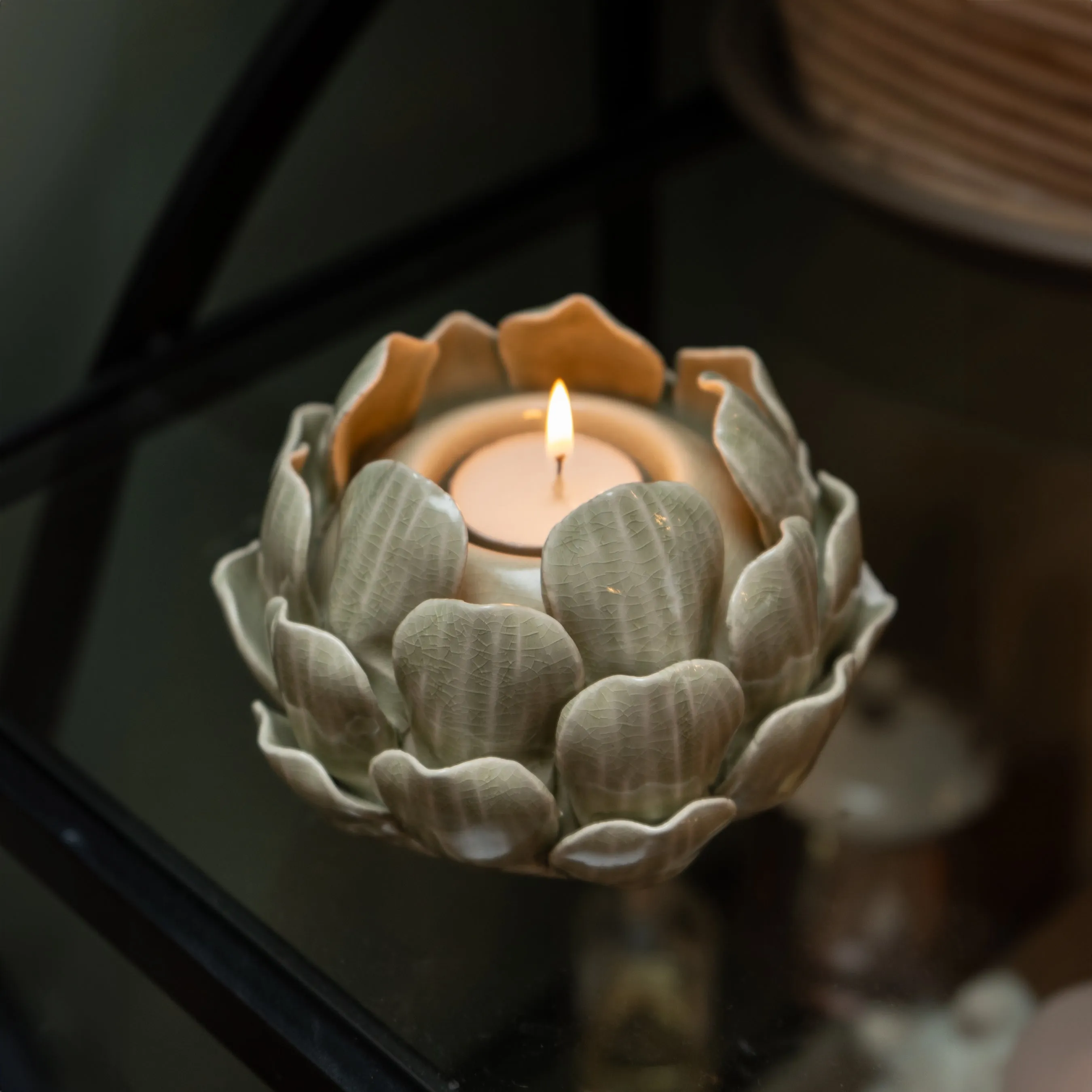 Charming Green Artichoke Candleholder kitchen essentials, utensils set