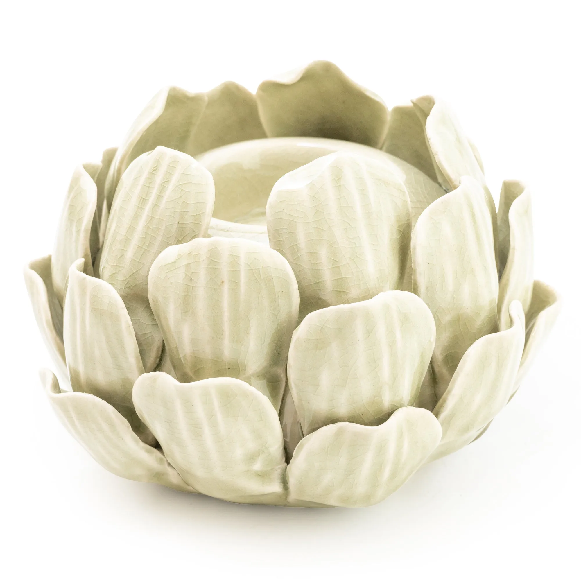Charming Green Artichoke Candleholder