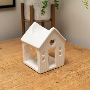 Chic White Ceramic House Wax Burner kitchen essentials, utensils set