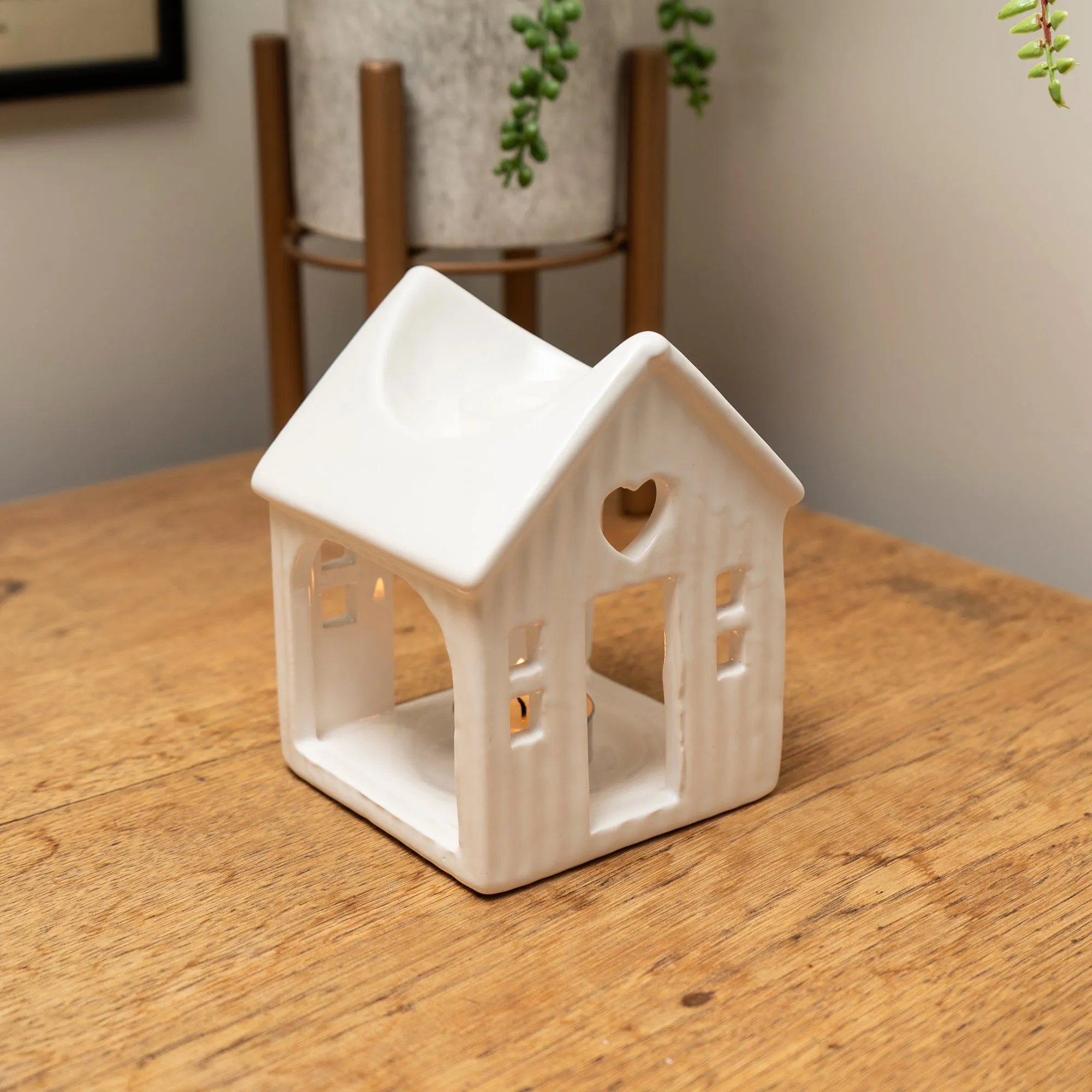 Chic White Ceramic House Wax Burner kitchen essentials, utensils set