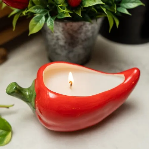 Chilli Candle Pot - Moroccan Red Cinnamon Scent
