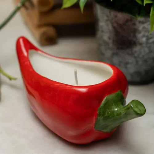 Chilli Candle Pot - Moroccan Red Cinnamon Scent